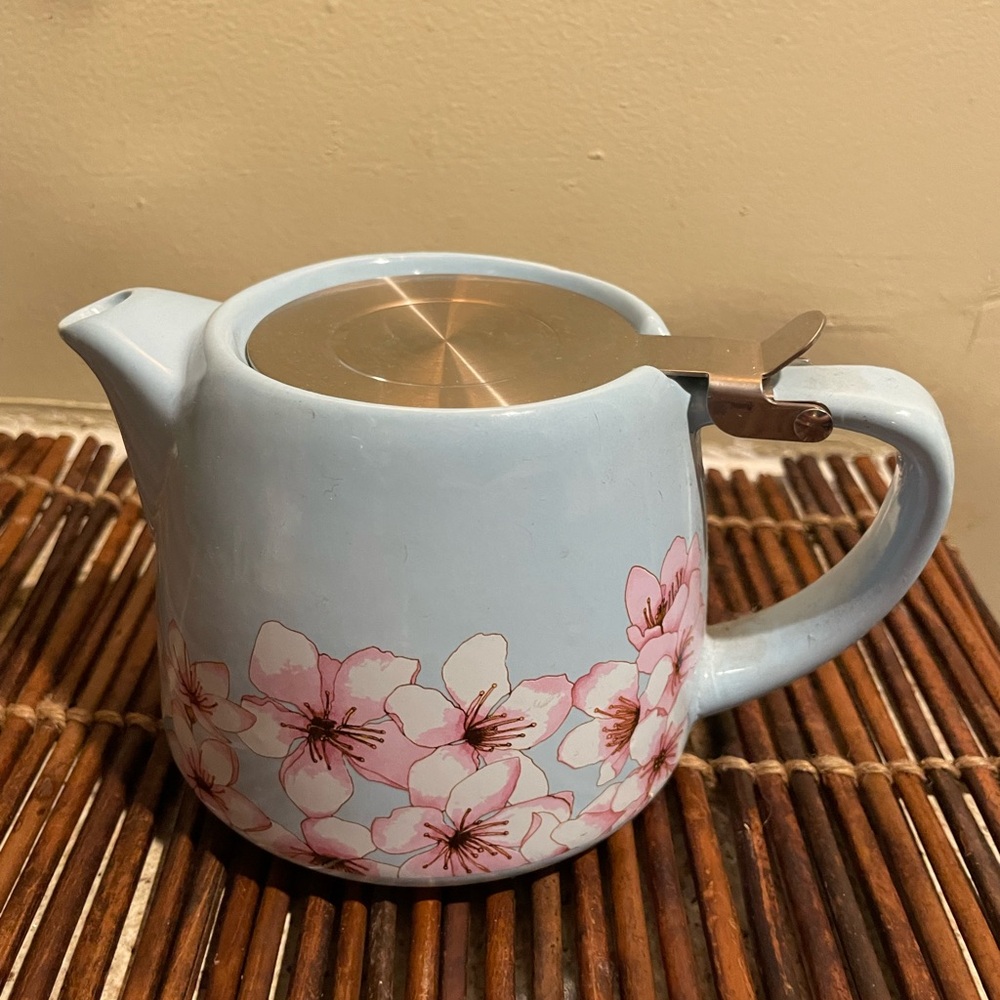 Cute, floral, teapot. Never used. Use for tea or coffee bar decor?
